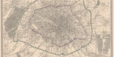 Քարտեզ Փարիզի 1850