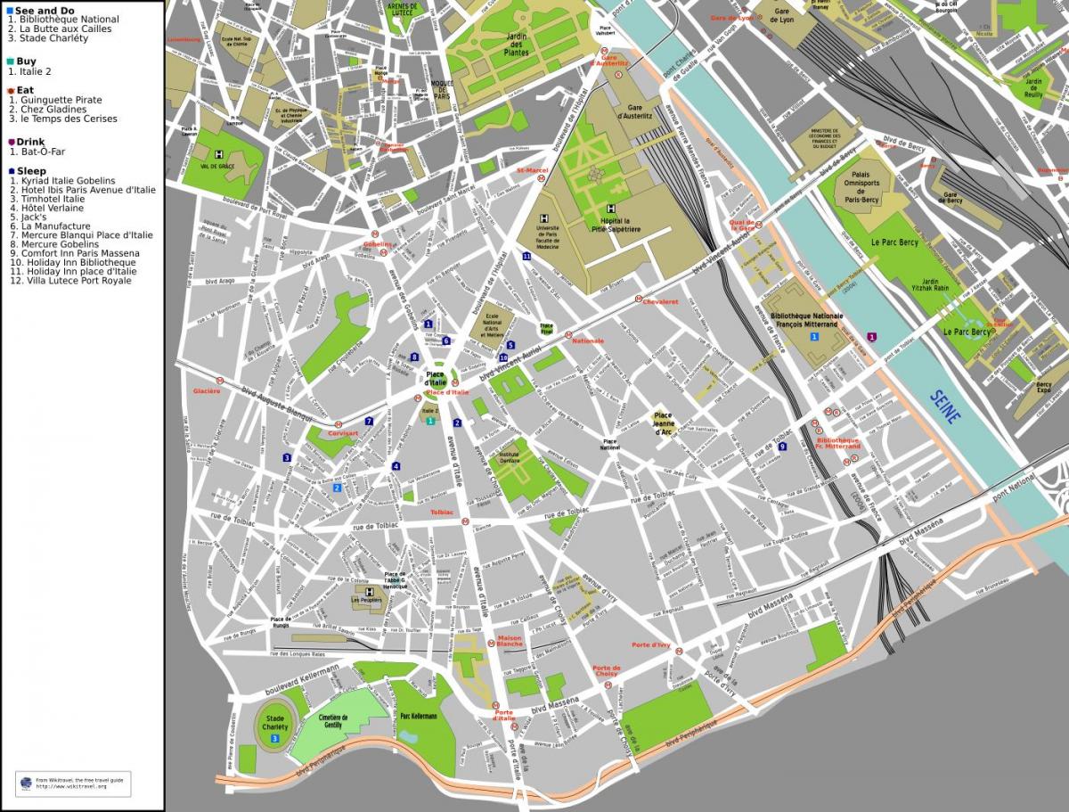 Քարտեզ 13-րդ շրջանում ' Փարիզի
