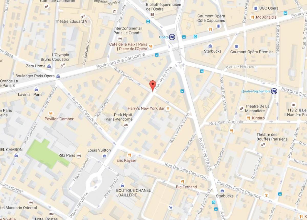 Քարտեզ Rue de la PE