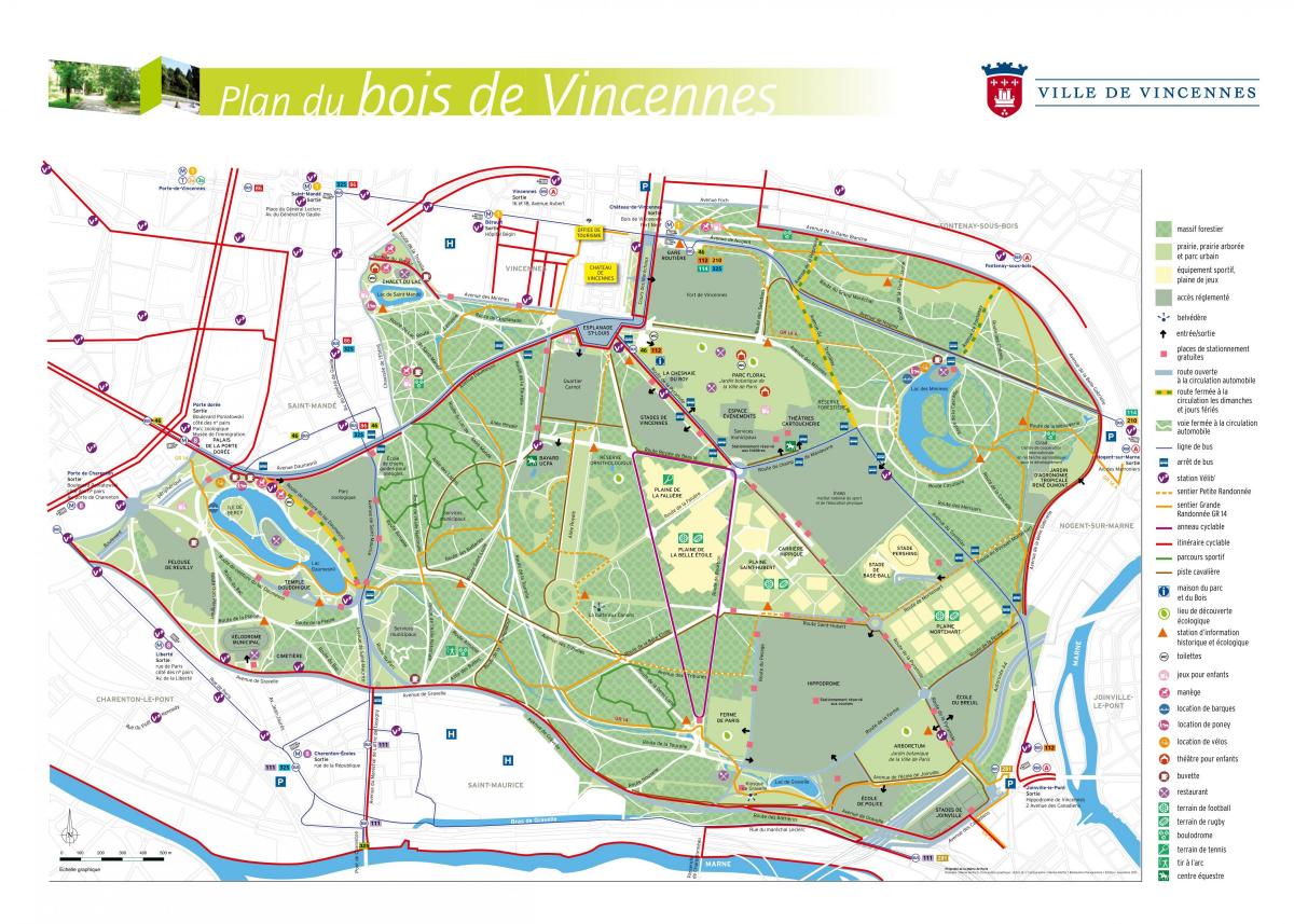 Քարտեզը Буа-դե-Венсен