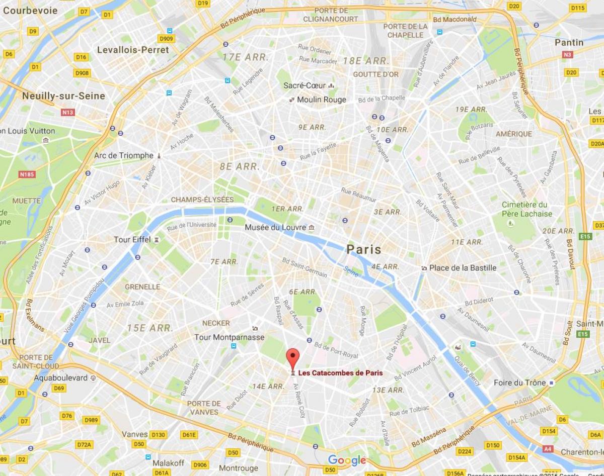 Քարտեզ катакомбы Փարիզի