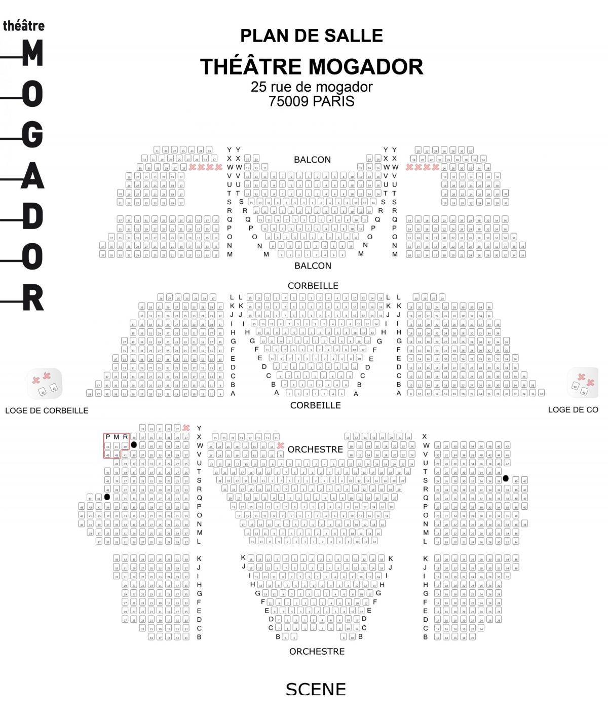 Քարտեզ թատրոն Могадор