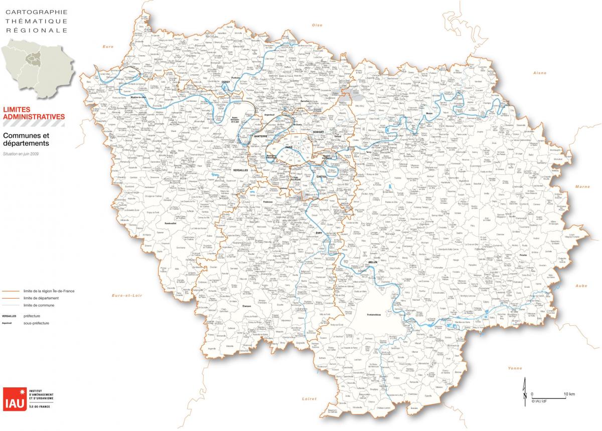 Քարտեզը Իլ-դե-Ֆրանս