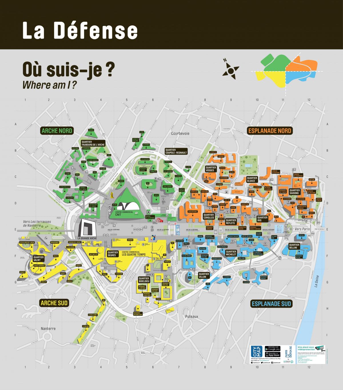 Քարտեզը Լա Դեֆանս
