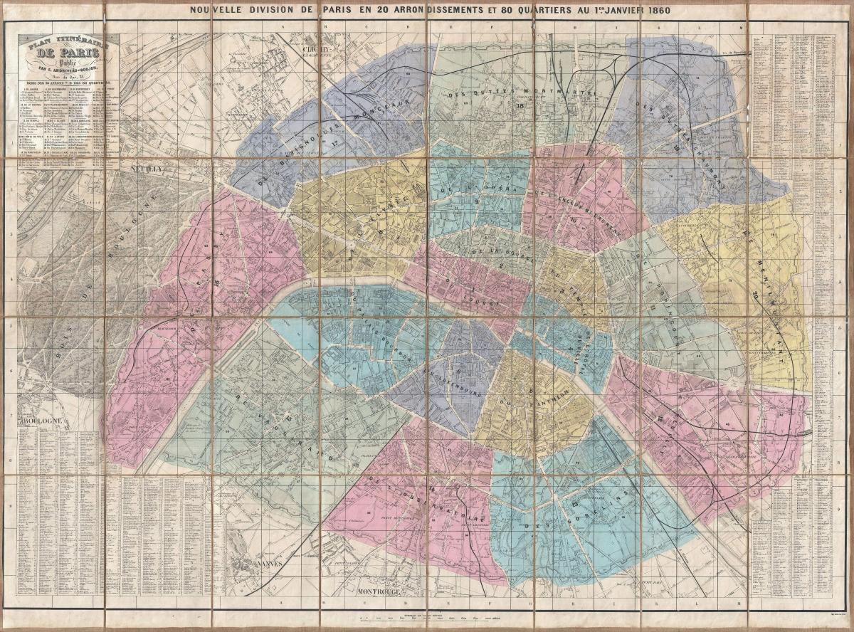 Քարտեզ Փարիզի 1860