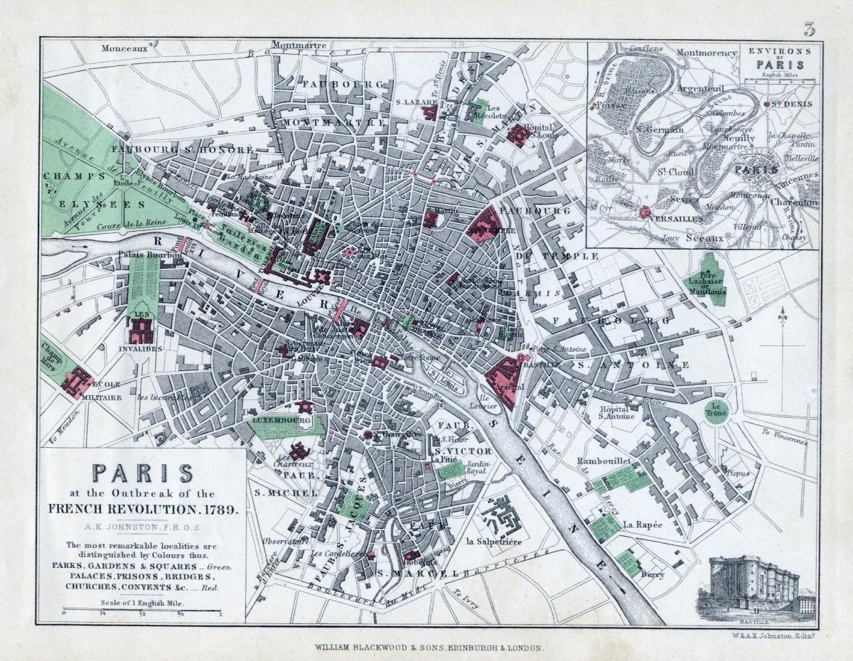 Քարտեզ Փարիզի 1789