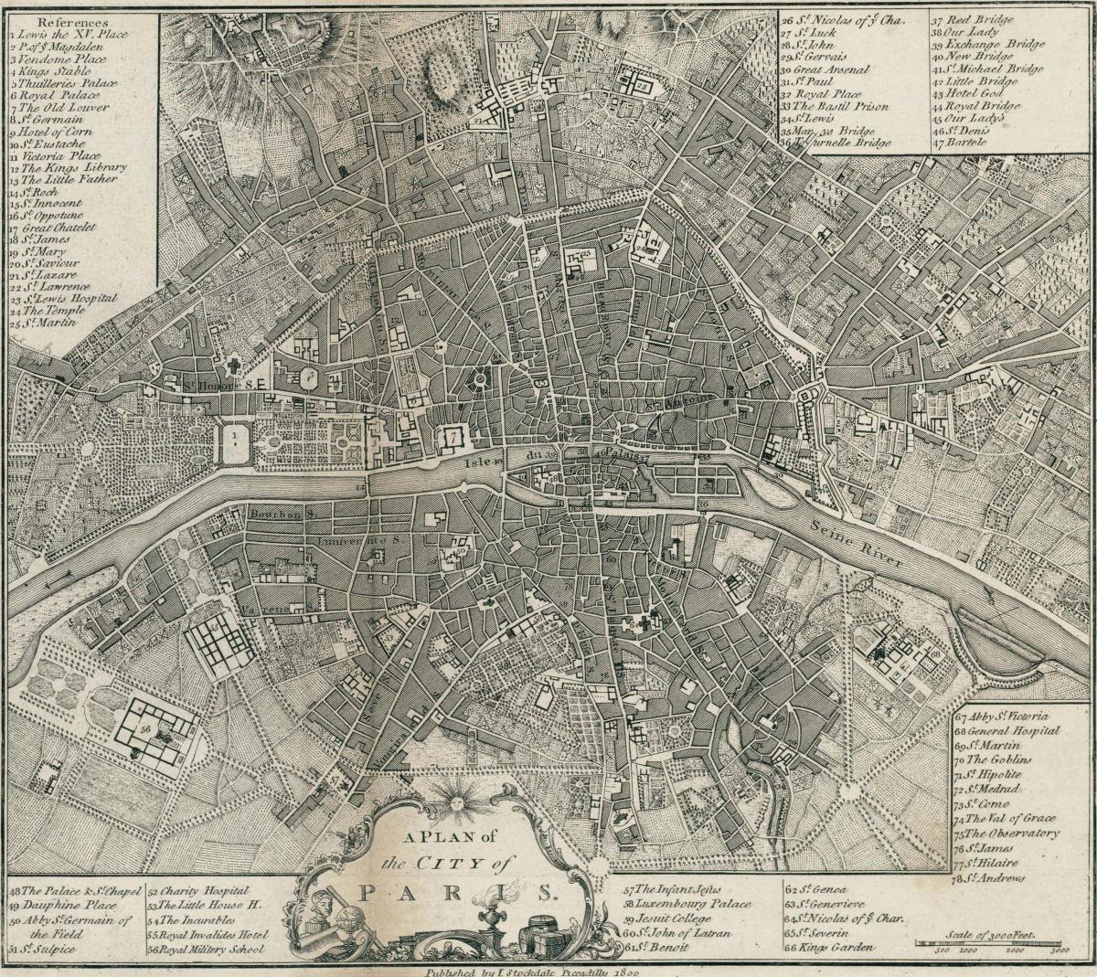 Քարտեզ Փարիզի 1800