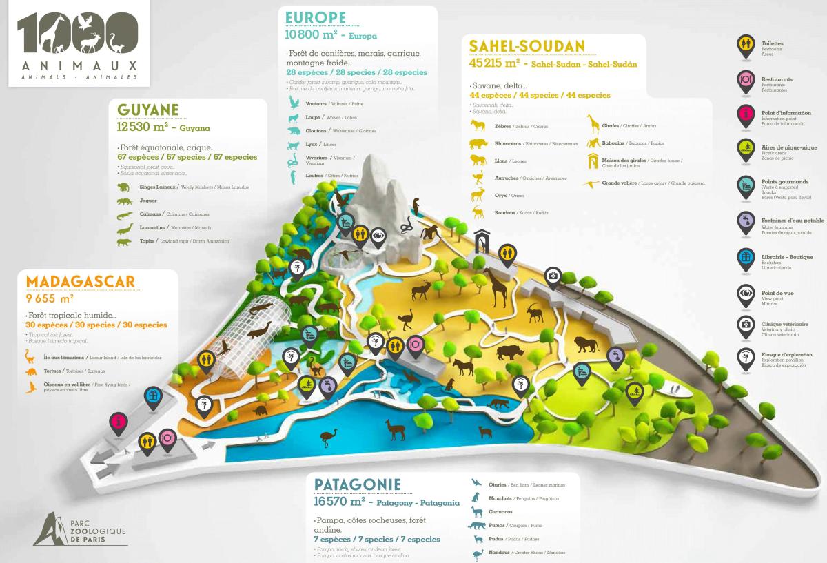 Քարտեզ Է Փարիզի Կենդանաբանական Այգի