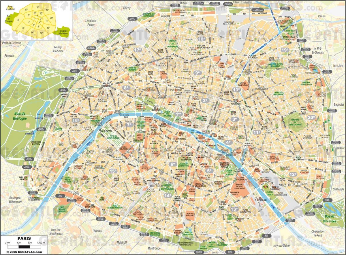 Քարտեզ Փարիզի փողոցներից