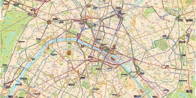 Քարտեզ Փարիզի ավտոբուսով