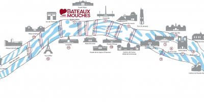 Քարտեզ Փարիզի թռչել նավակներ