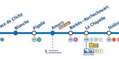 Քարտեզ Փարիզի մետրոյում 2