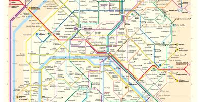 Քարտեզ Փարիզի մետրոյում