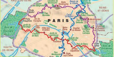 Քարտեզ Փարիզի ոտքով զբոսնելն