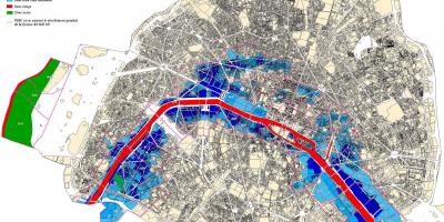 Քարտեզ Փարիզի ջրհեղեղ